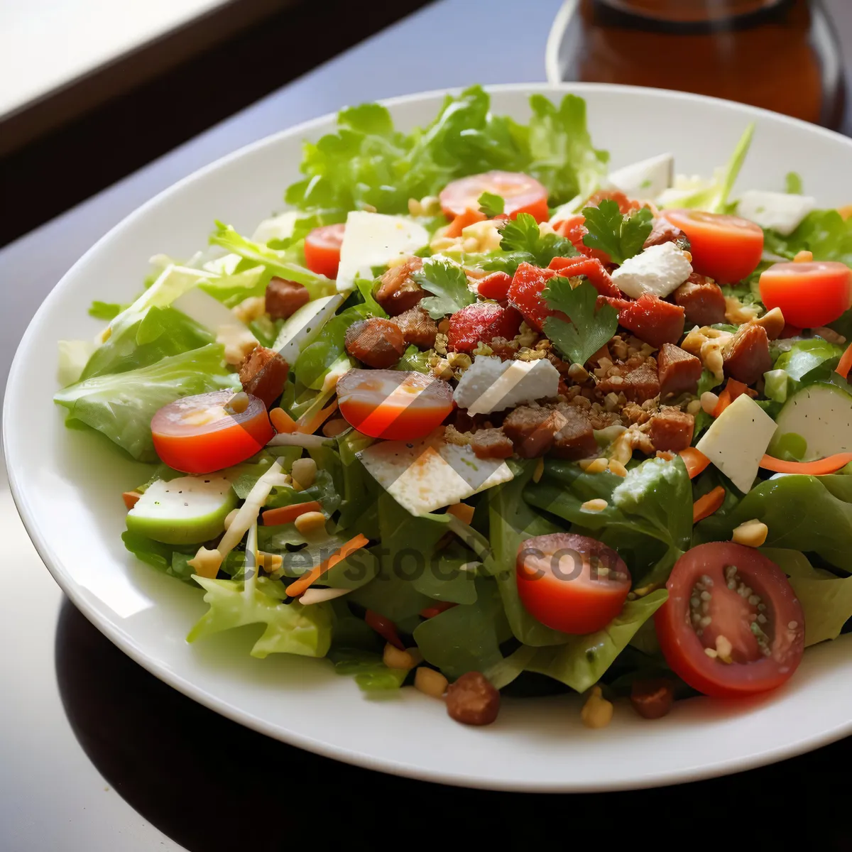 Picture of Fresh Gourmet Salad with Green Peas and Cheese