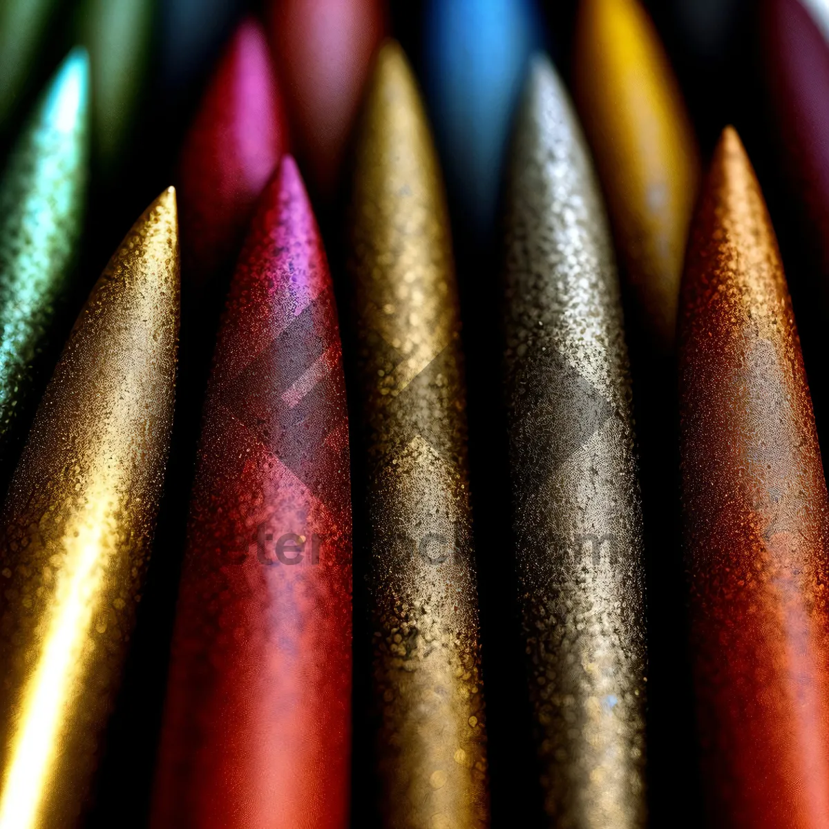 Picture of Colorful Pencil Trio on Bright Background