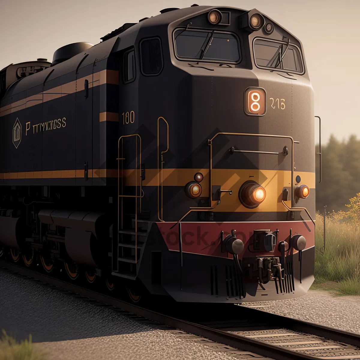 Picture of Vintage Steam-Powered Locomotive