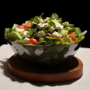 Fresh Vegetable Salad with Cheese and Tomatoes