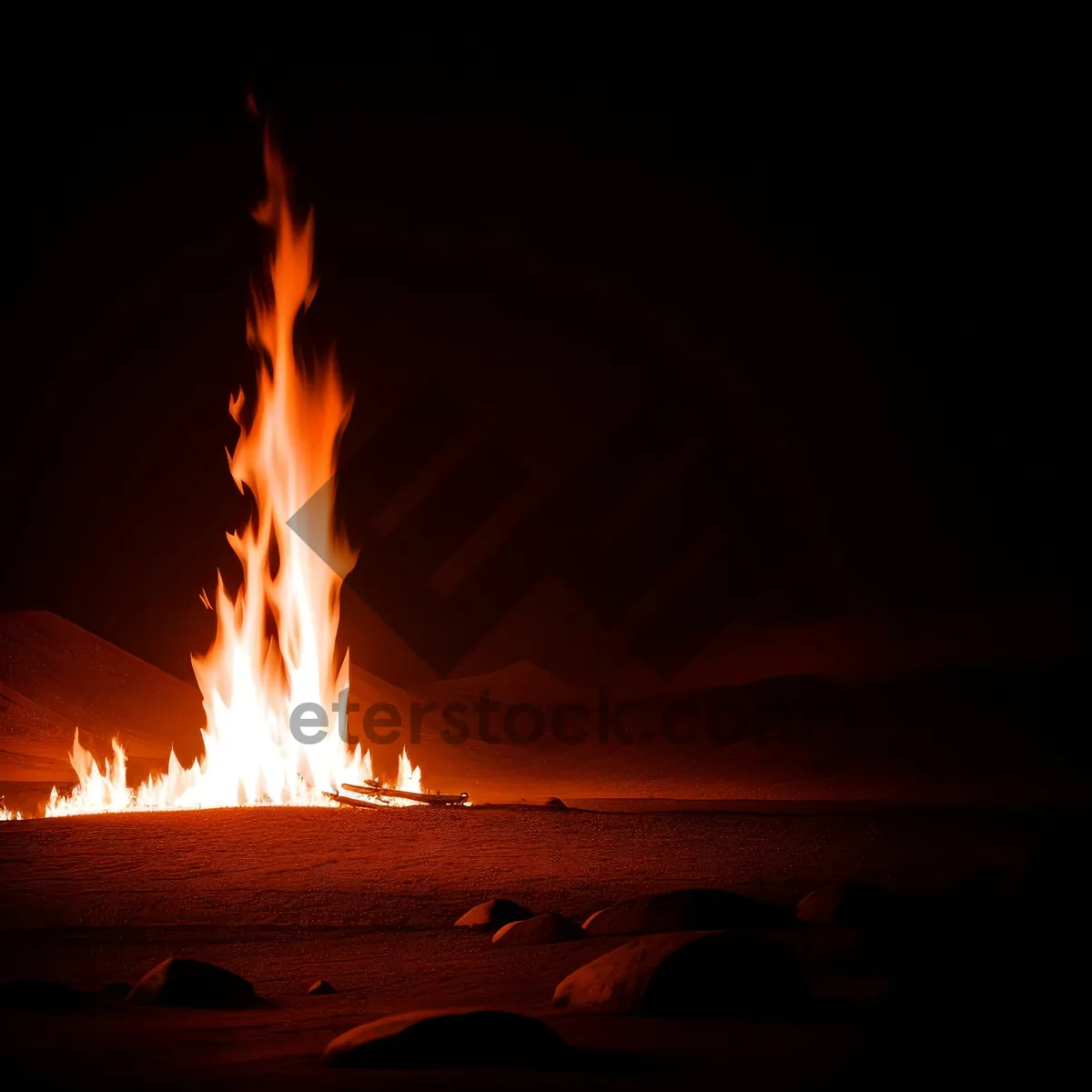 Picture of Blazing Bonfire: A Fiery Display of Warmth and Light