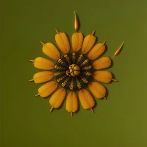 Bright Yellow Daisy Blossom in Summer Garden