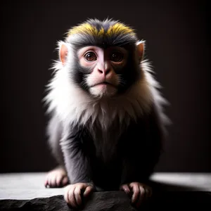 Adorable Marmoset Monkey Portrait at Zoo