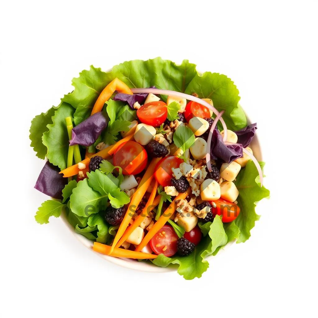 Picture of Healthy Vegetable Salad with Fresh Ingredients