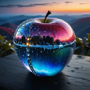 Fresh and juicy organic apple for healthy eating.