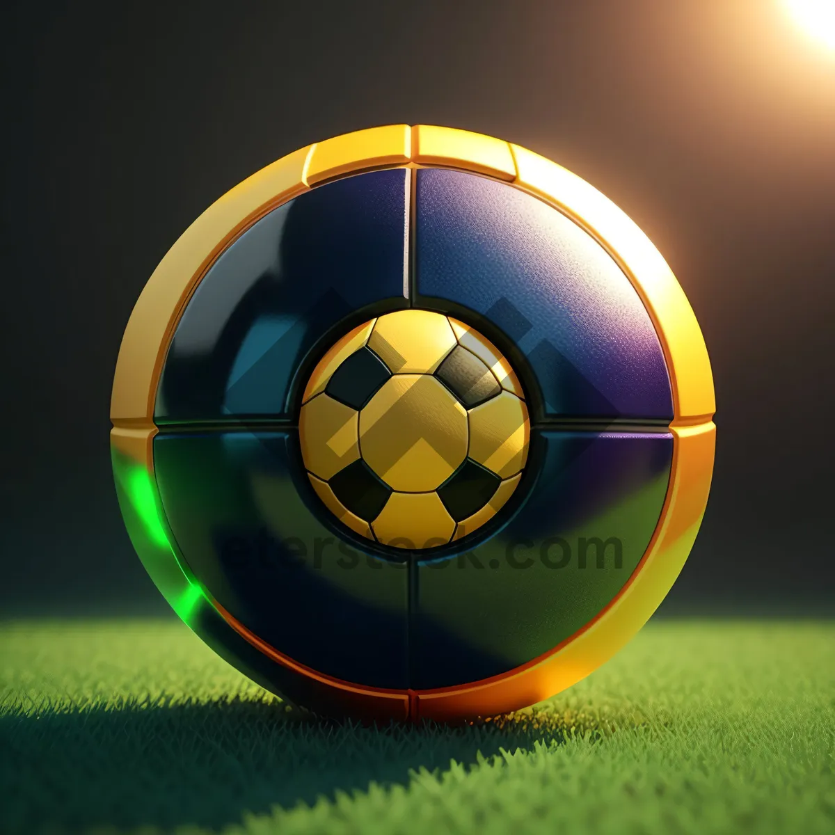 Picture of World Cup Soccer Ball on Green Field