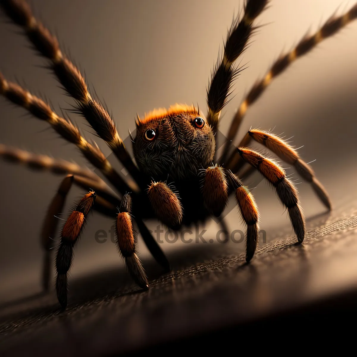 Picture of Spooky Garden Spider Close-Up - A Detailed Arachnid Predator