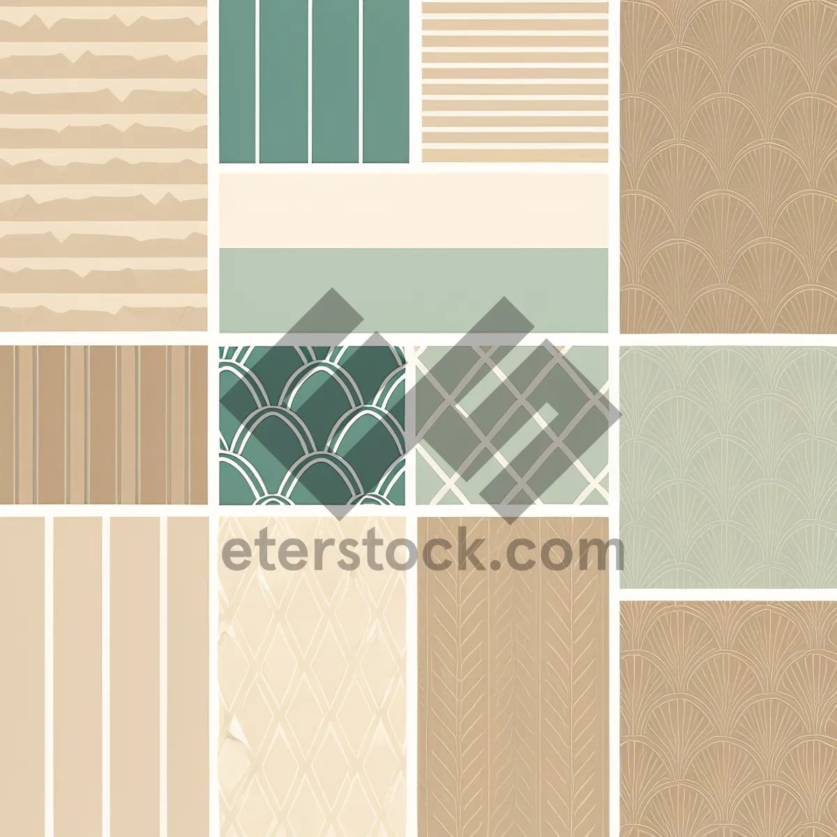 Picture of Checkered Retro Mosaic Tile Pattern