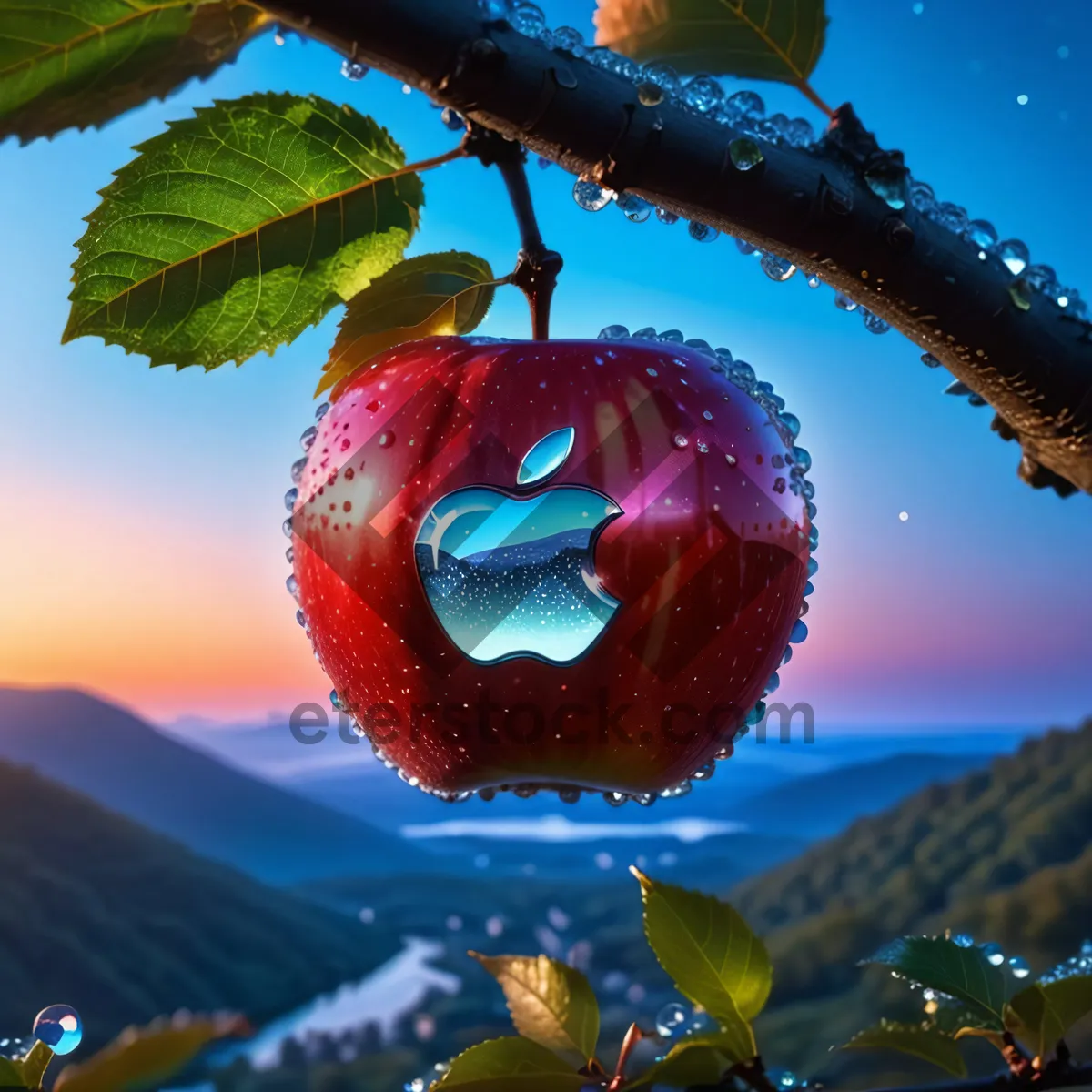Picture of Red Delicious Apple Ornament for Winter Celebration