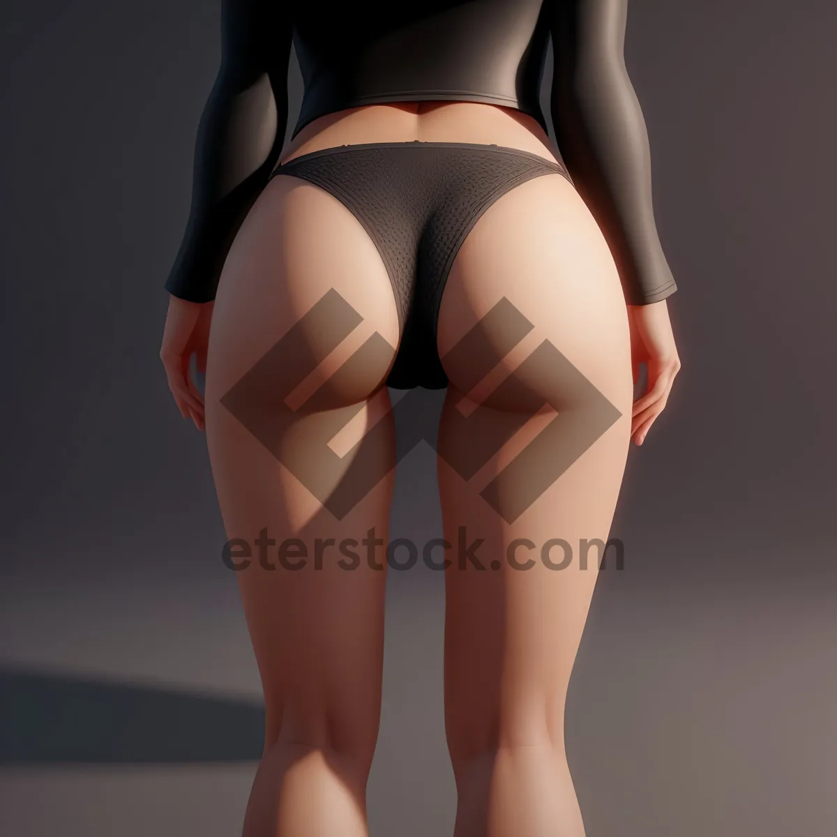 Picture of Seductive Lingerie Model Posing in Attractive Underwear