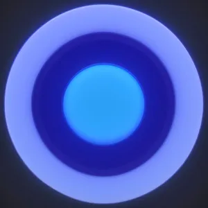 Shiny Round Orange Button with Glossy Reflection