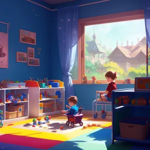 Group of people working in well-lit classroom.