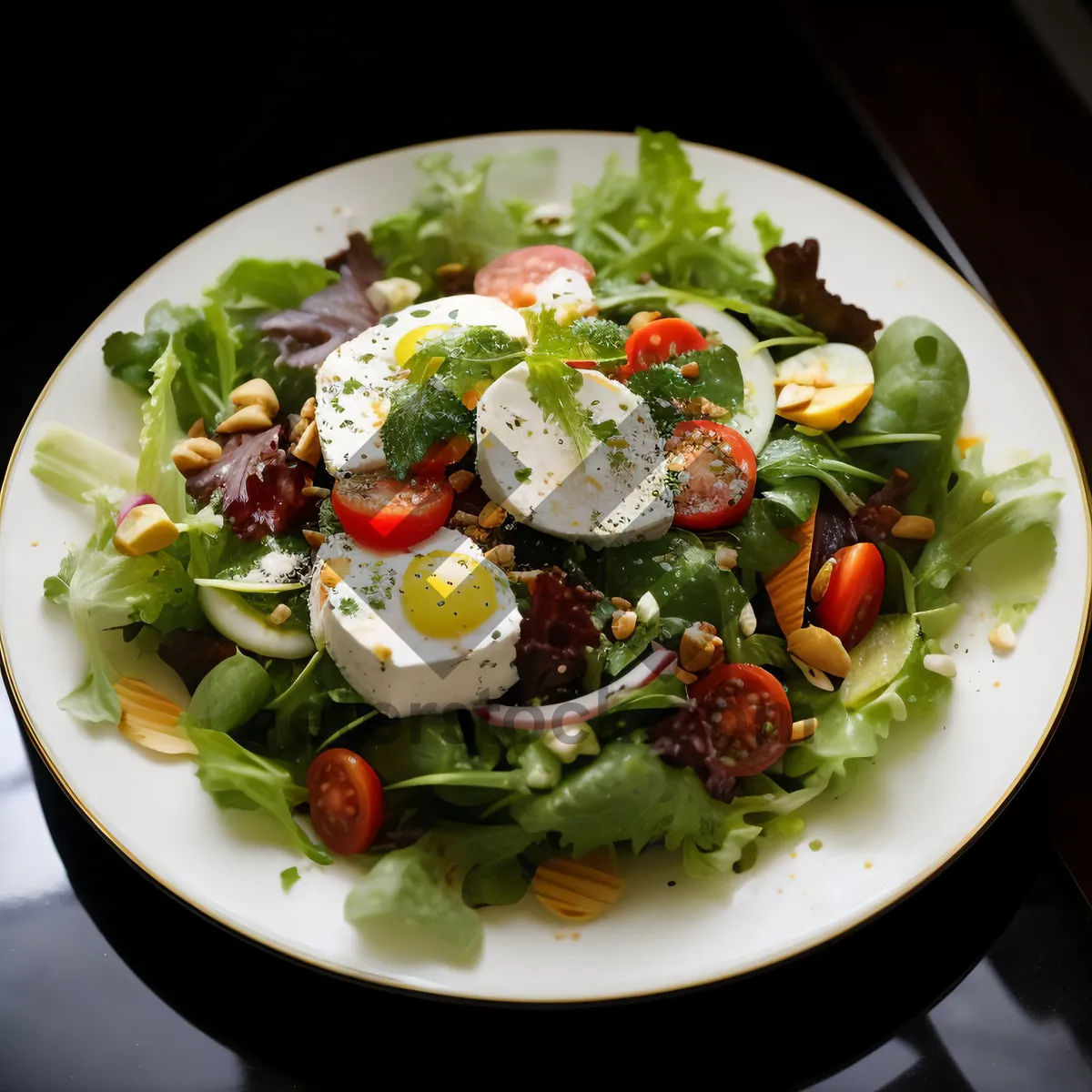Picture of Delicious Salad Plate with Fresh Vegetables