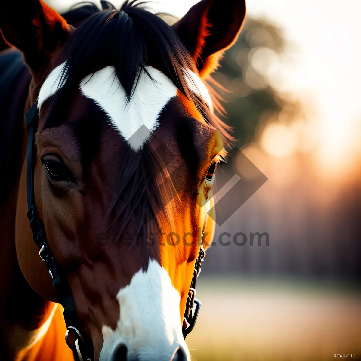 Picture of Stunning Chestnut Stallion in Equestrian Gear