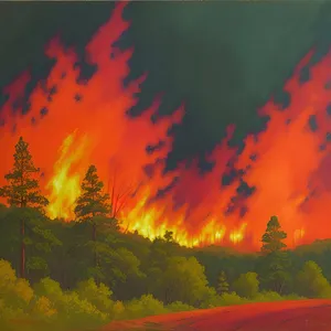 Majestic Mountain Sunset in Vibrant Orange