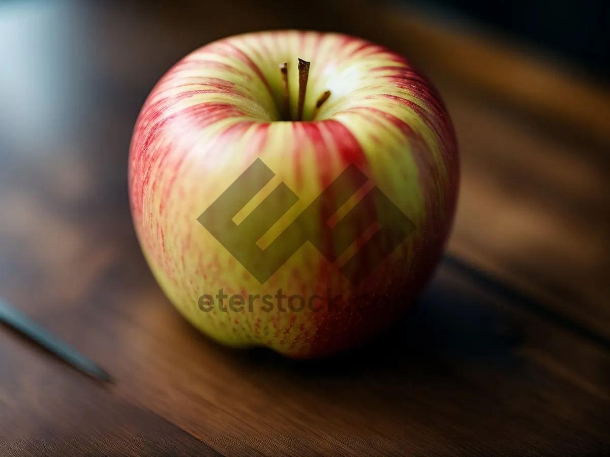 Picture of Fresh and Delicious Granny Smith Apple Eating Snack