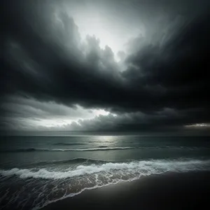 Golden Horizon Over Ocean Waves