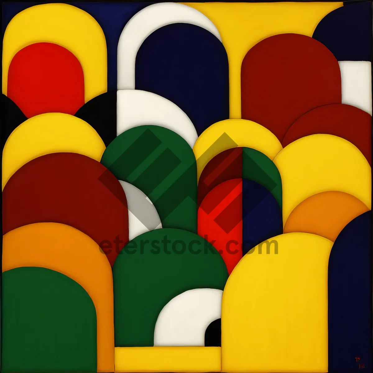 Picture of Colorful Resort Area Sign: A Vibrant Location Symbolizing Design and Art.