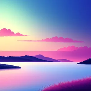 Vibrant Summer Sunset Over a Painting-Like Landscape