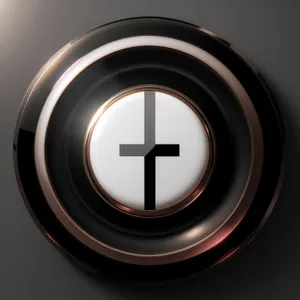 Shiny Round Web Button: Modern Metallic Icon Set