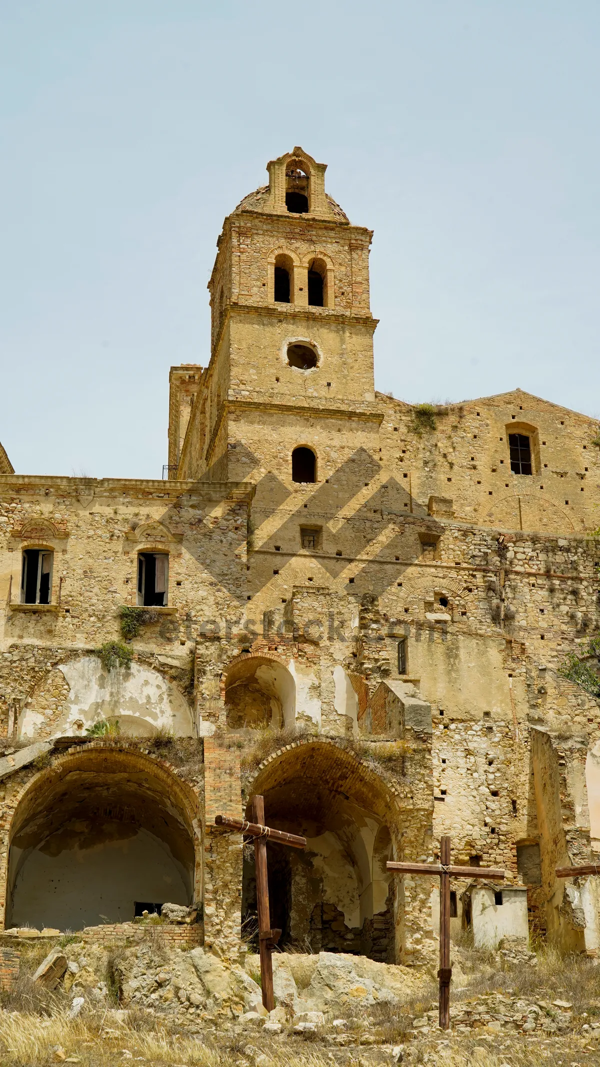 Picture of Historic Cathedral Tower in Old Town Skyline.