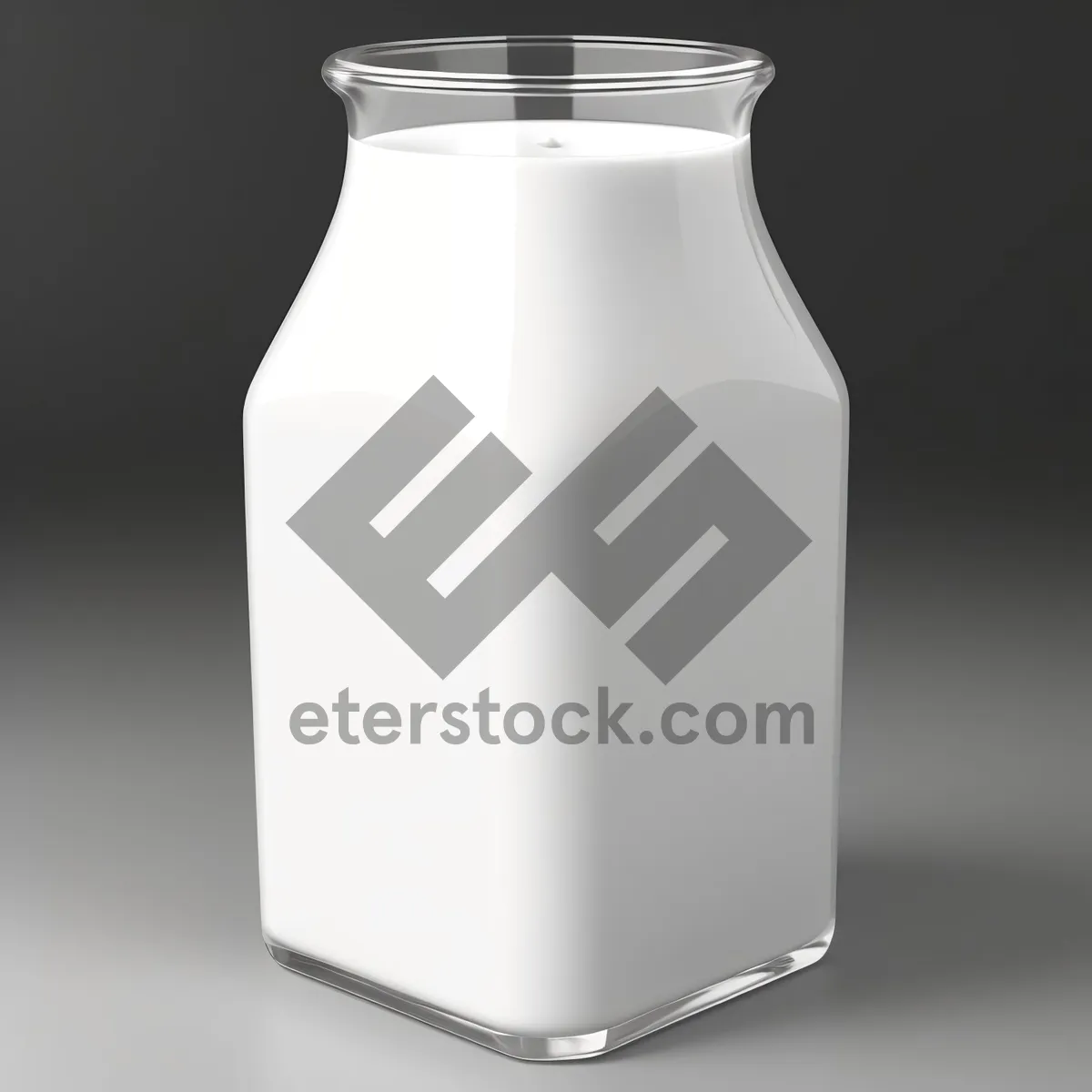 Picture of Fresh milk bottle with transparent label