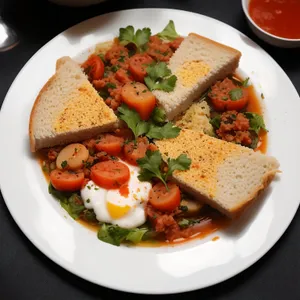 Delicious Gourmet Chicken Salad with Veggies and Cheese