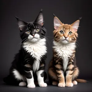 Curious Kitty with Fluffy Tabby Fur and Adorable Eyes