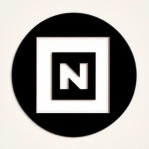Round glossy web button icon with shiny black design