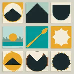 Heraldic Icon Set Design: A Symbolic Paper Element.