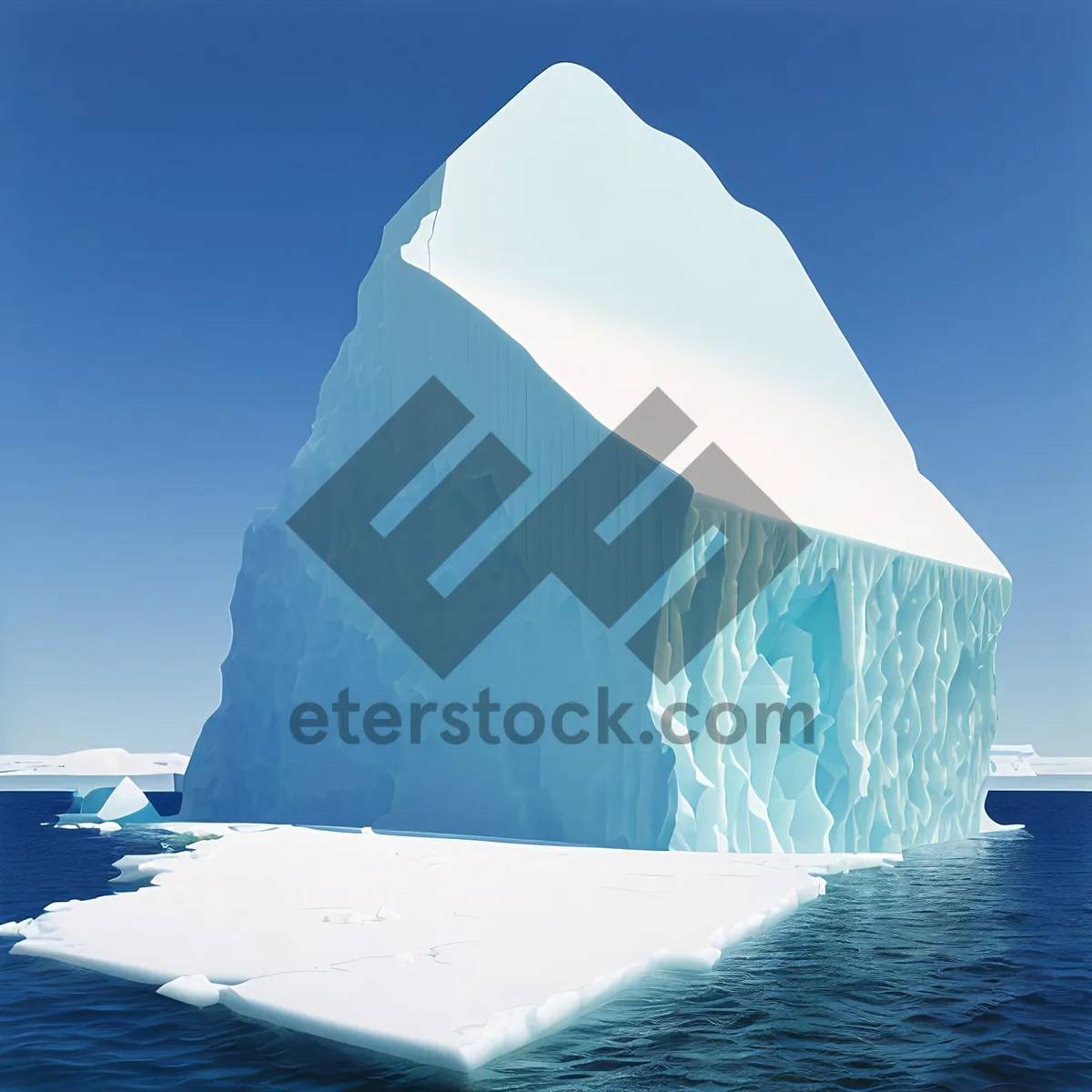 Picture of Serenity in the Arctic: Majestic glacier amidst icy waters