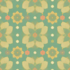 Floral Vintage Wallpaper with Ornamental Swirls and Curves