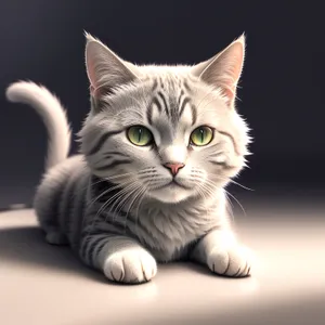 Adorable Gray Tabby Cat with Playful Whiskers