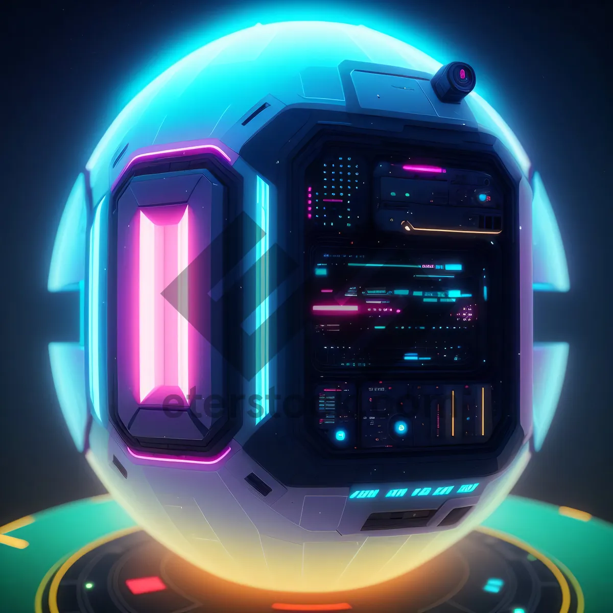 Picture of Shiny LED Light Diode Button - Modern Design