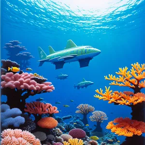 Vibrant Marine Life in Colorful Coral Reef