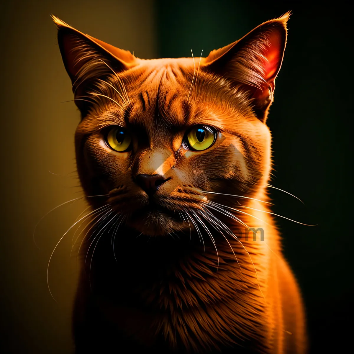 Picture of Cute Tabby Kitten with Adorable Green Eyes