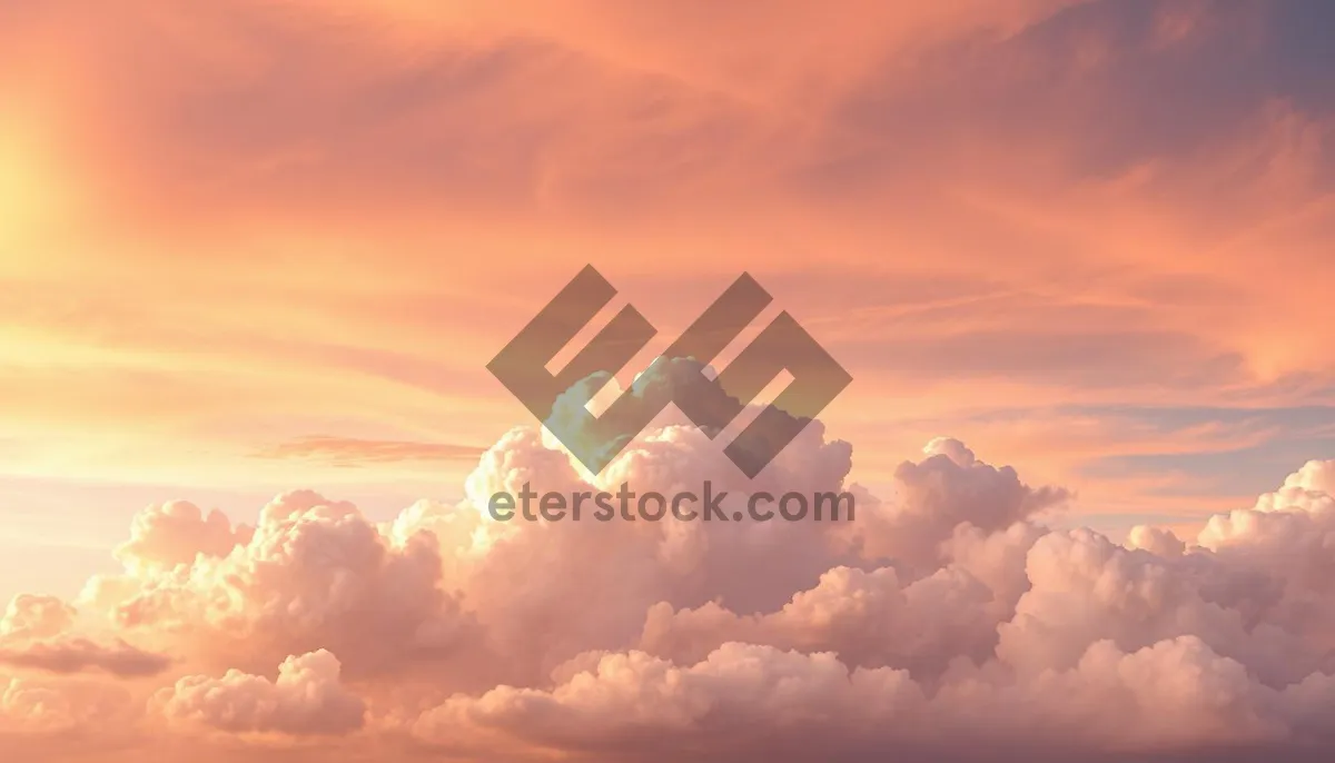 Picture of Vibrant Sunset Sky Over Scenic Landscape