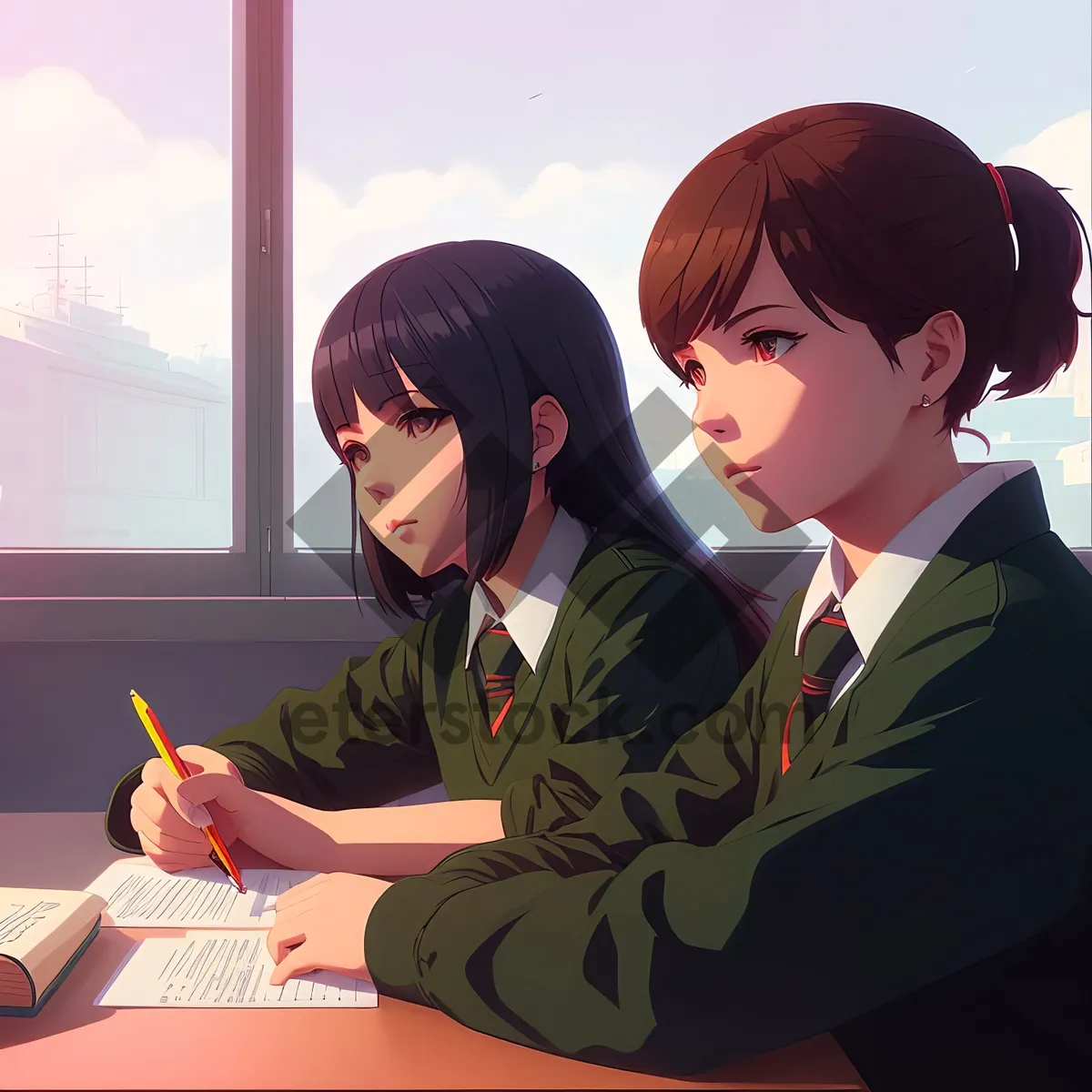 Picture of Successful Business Team Working Together in Office