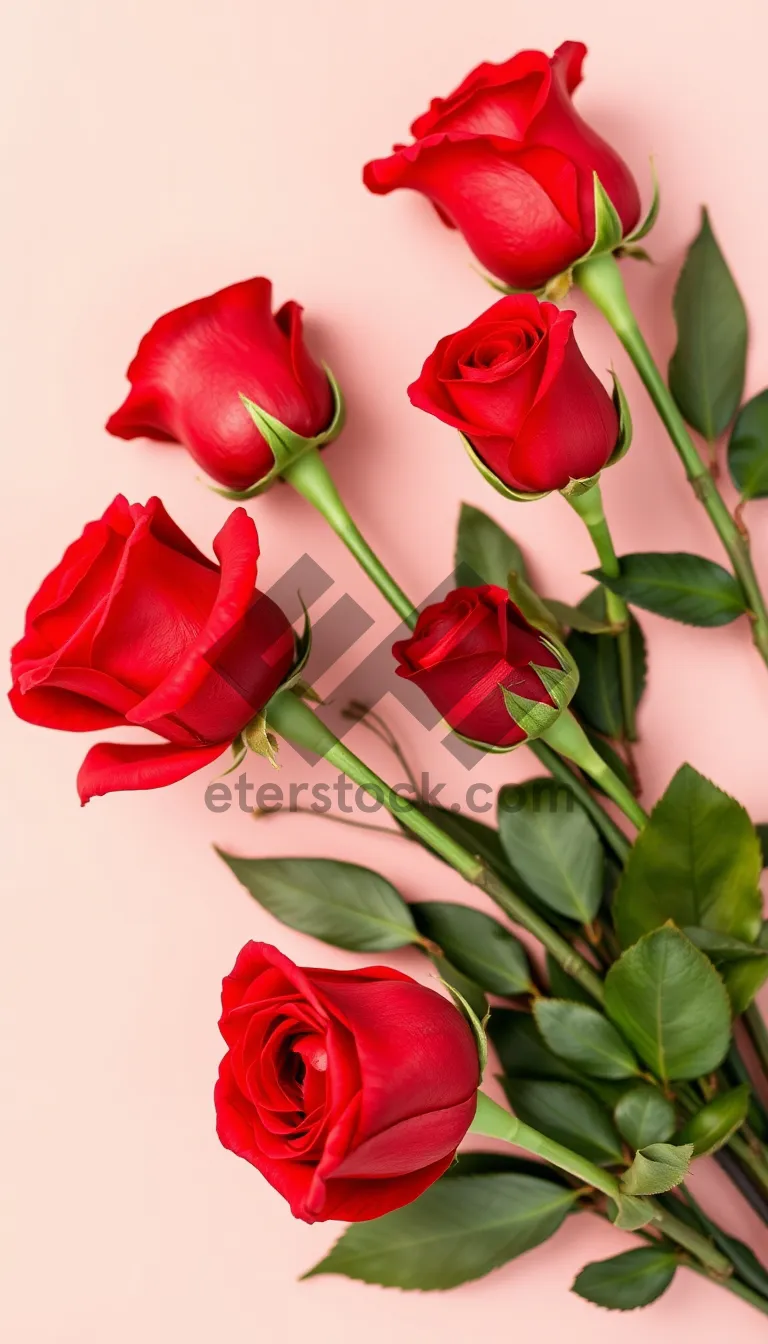 Picture of Romantic Pink Rose Bouquet for Valentine's Day