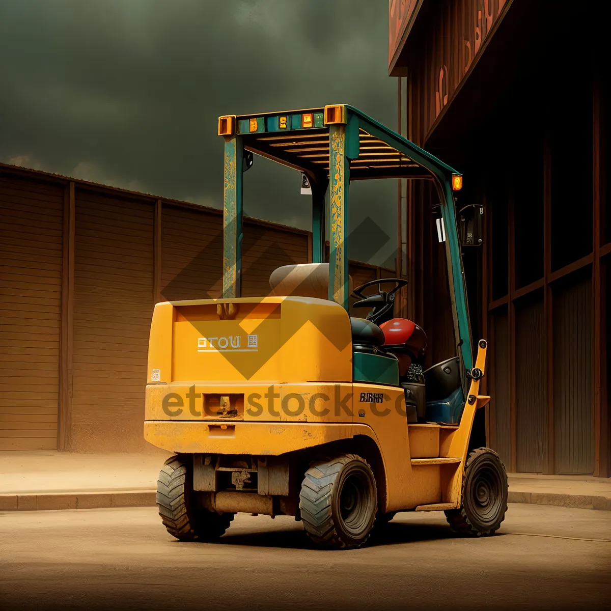 Picture of Heavy Duty Construction Forklift in Action