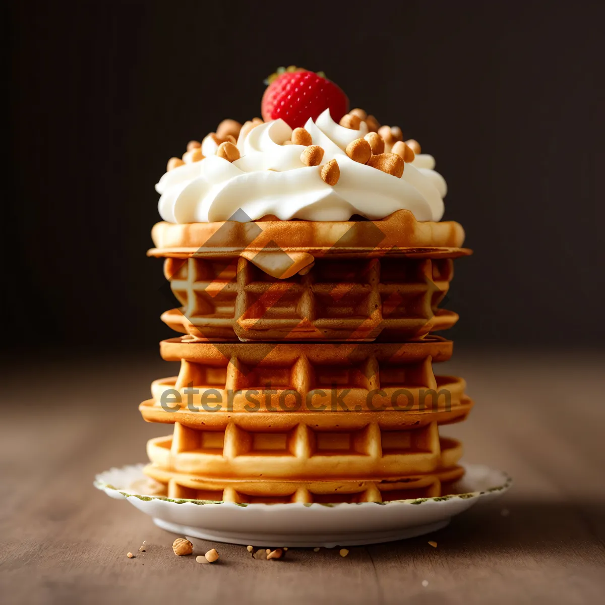 Picture of Chocolate Vanilla Cream Cake Stack
