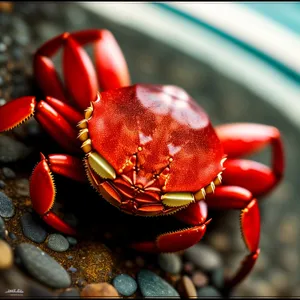 Crab Feast on Rock: Delicious Crustacean Arthropod Delight