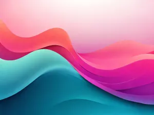 Colorful, flowing digital design wallpaper with futuristic shapes