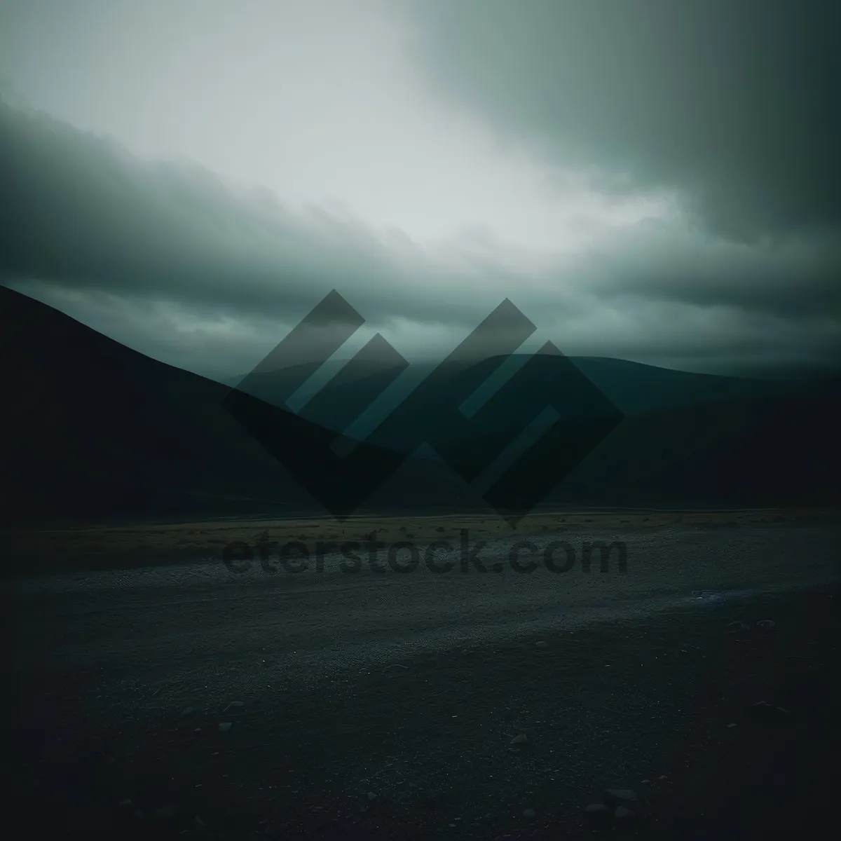 Picture of Serene Desert Sunset Over Vast Horizon