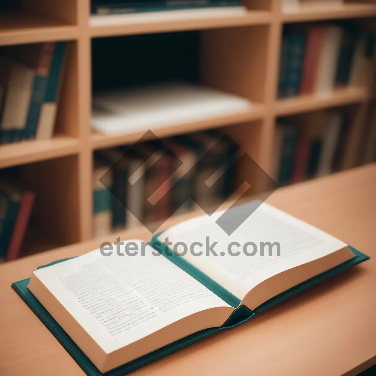 Picture of Productive Workspace: Books, Laptop, and Notebook