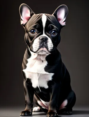 Adorable Bulldog Terrier Puppy - Wrinkled Cutie!