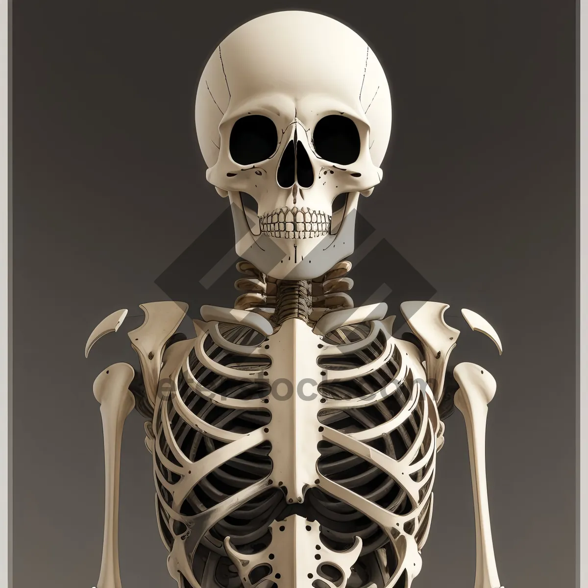 Picture of Terrifying Skull Sculpture: Bone-Chilling Artwork Embodying Death
