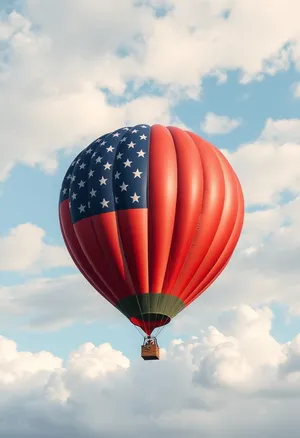 Colorful Hot Air Balloon Flight Adventure in the Sky