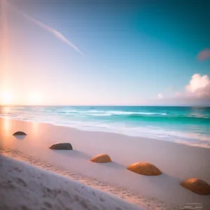 Sunny Beachscape with Crystal Blue Waters