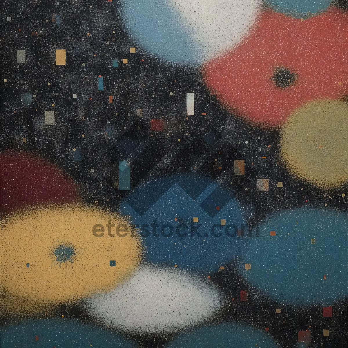 Picture of Shiny Water Drops on Glass Surface